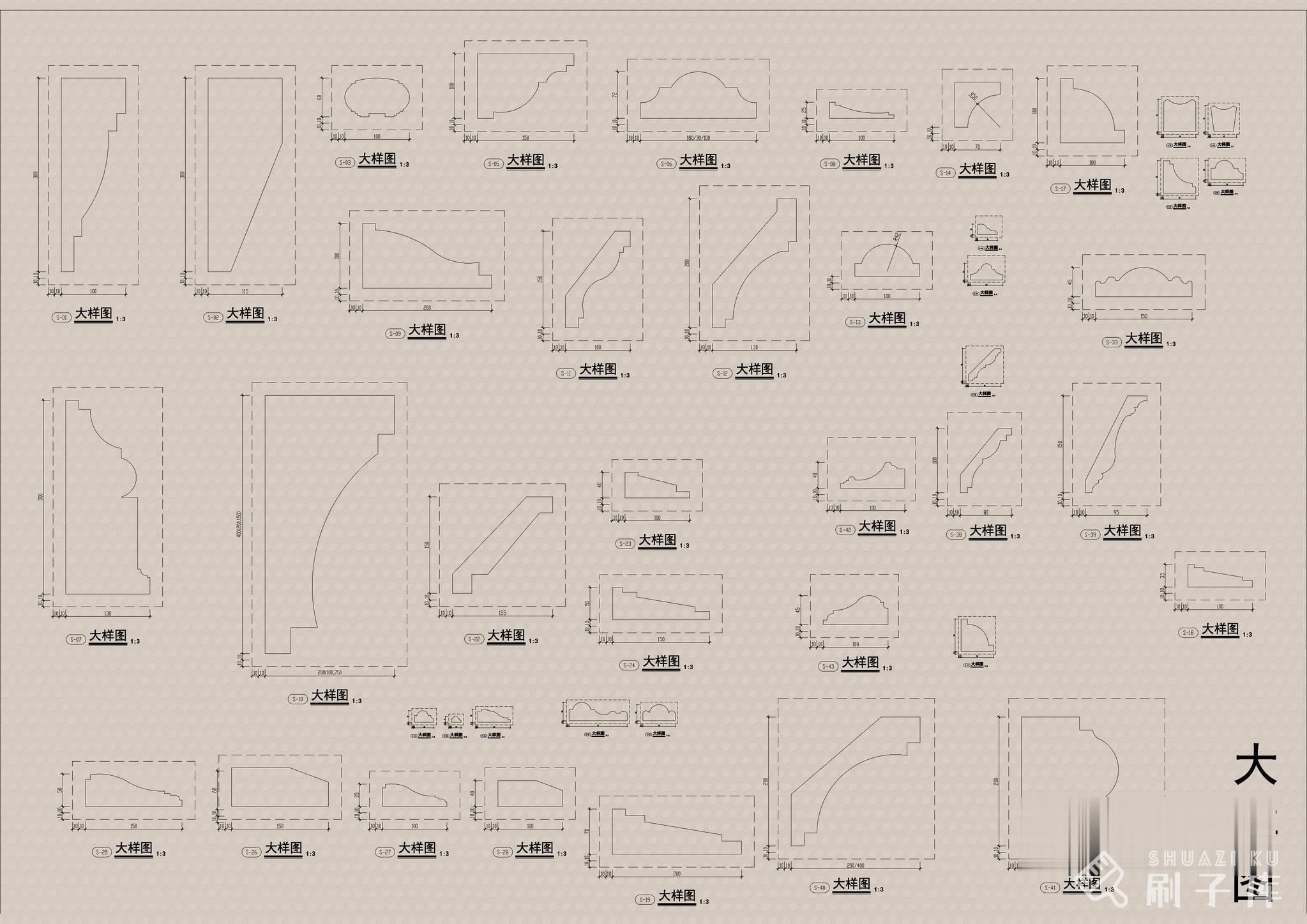 CAD各种装饰线条合集-刷子库