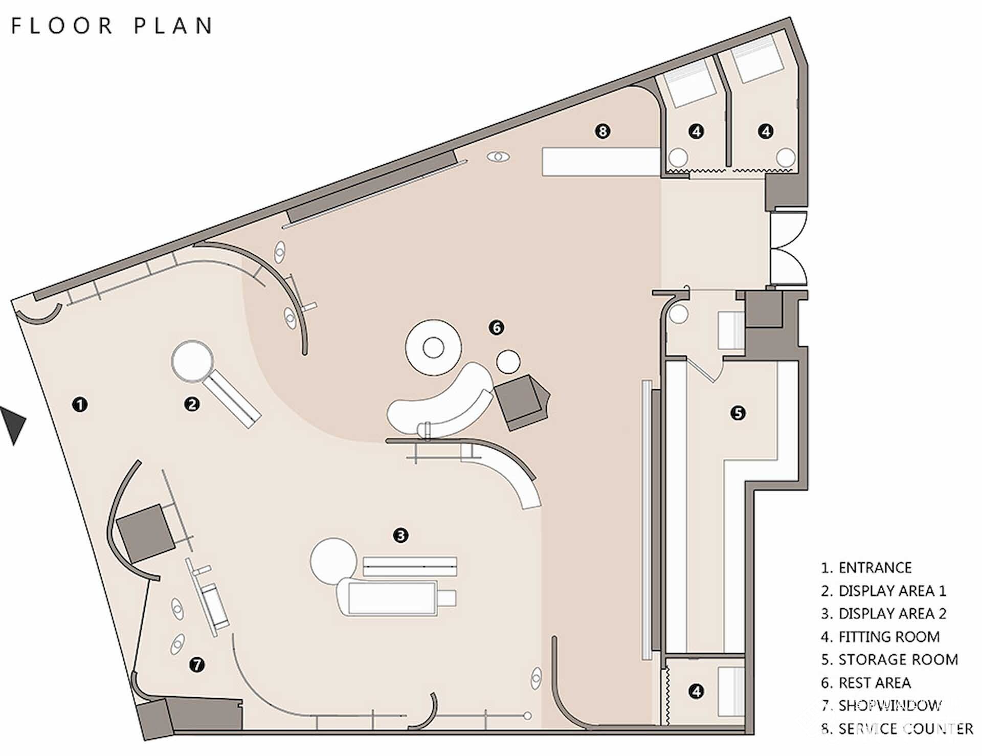 设计师必备】120张精选服装店、买手店、零售店平面图-3