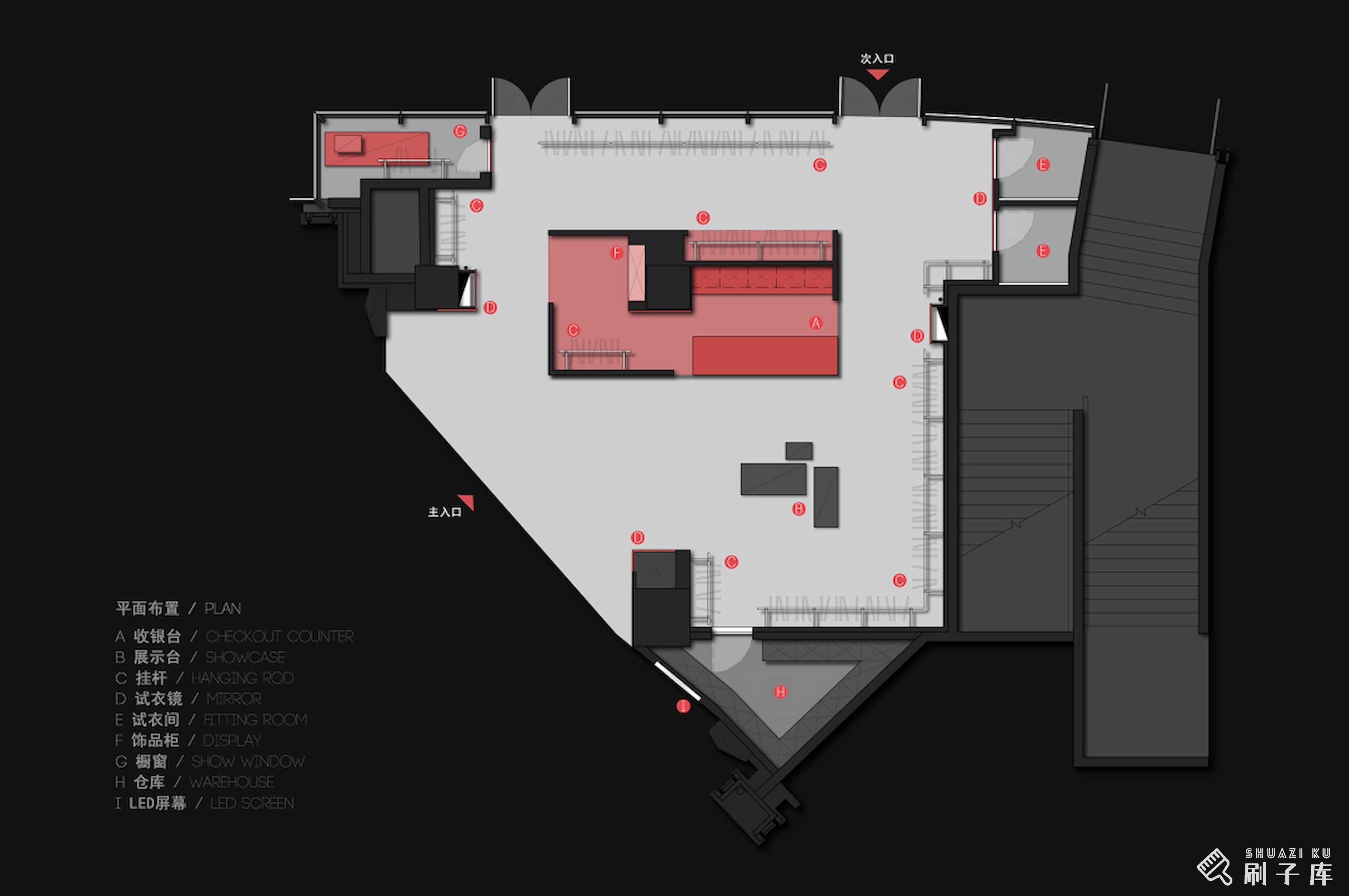 设计师必备】120张精选服装店、买手店、零售店平面图-2