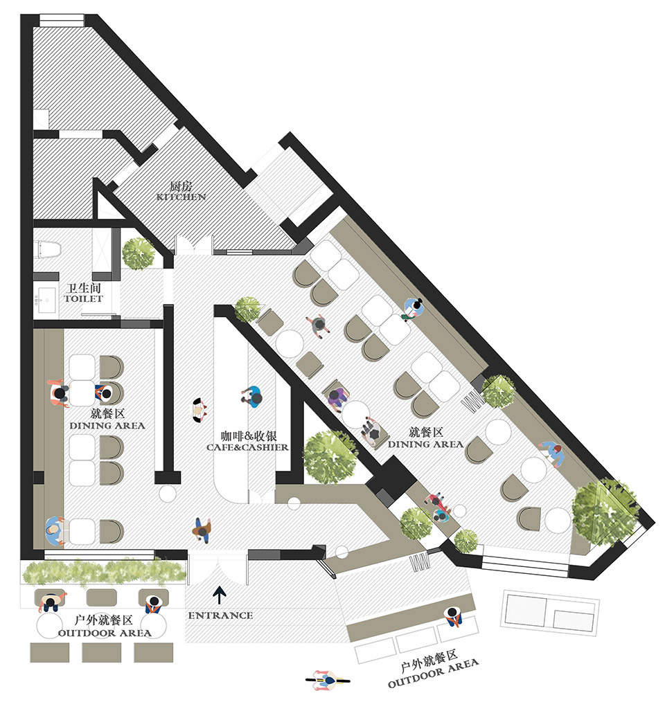 【设计师必备】100个餐饮项目平面图合集-2