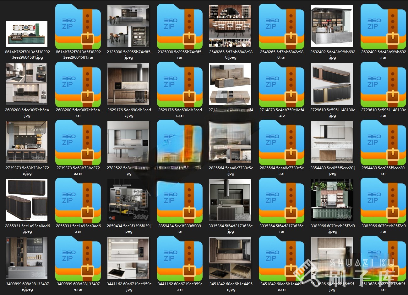 图片[1]-3DSKY模型餐厅厨房设备电器橱柜-刷子库