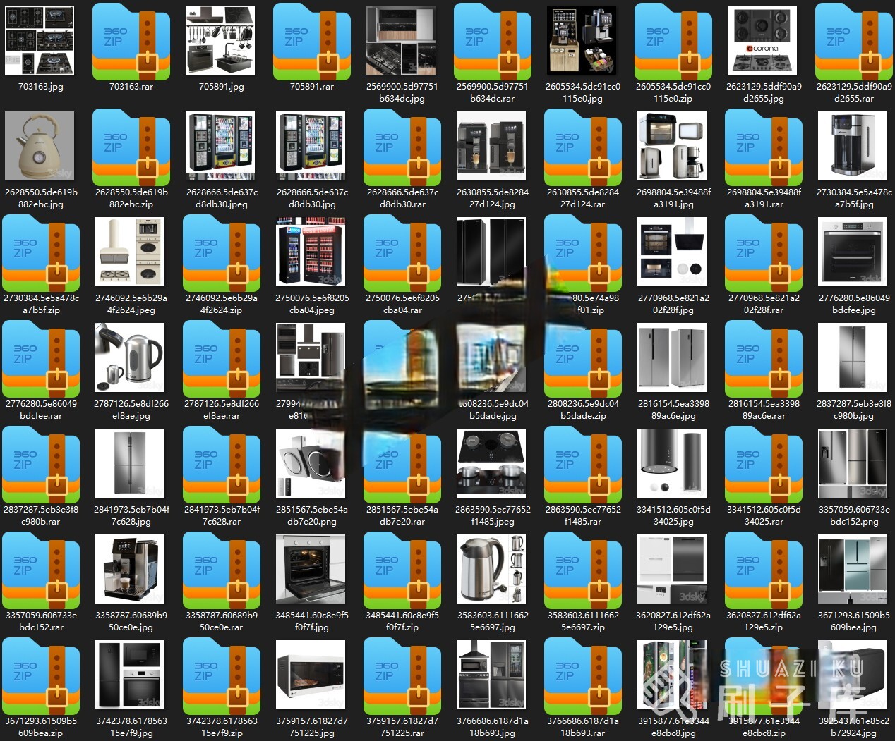 图片[2]-3DSKY模型餐厅厨房设备电器橱柜-刷子库