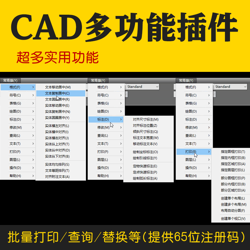 常青藤cad插件大全神器批量打印排版画图标注算量面积辅助工具箱-刷子库