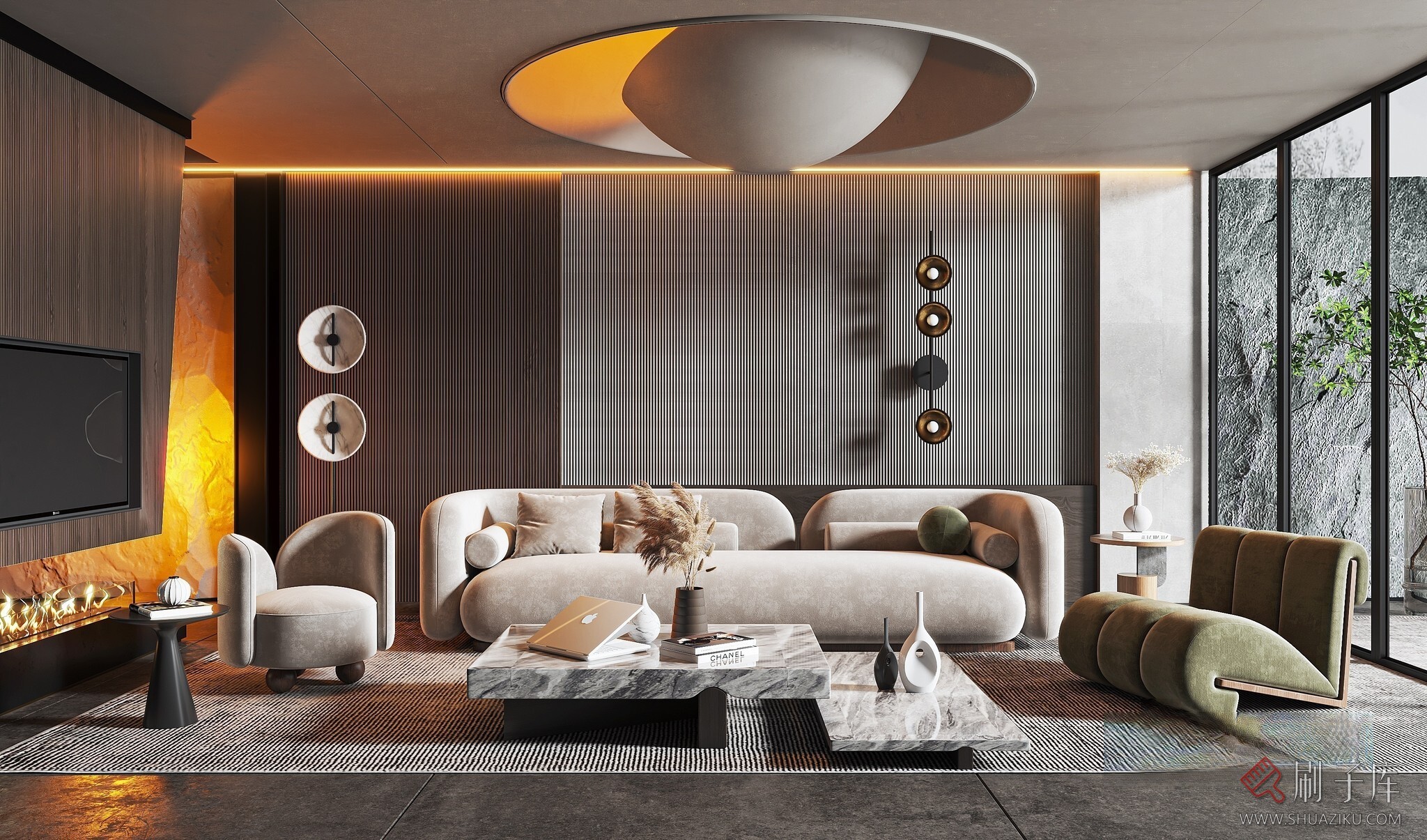 现代客厅-刷子库