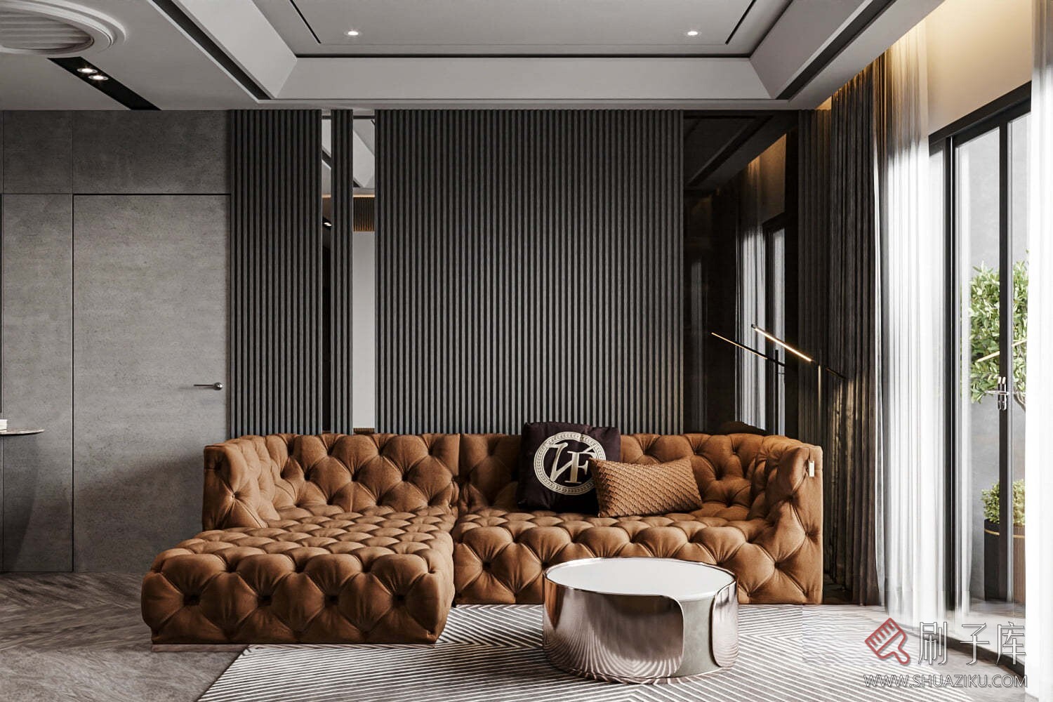 客厅空间3Dmax模型-刷子库