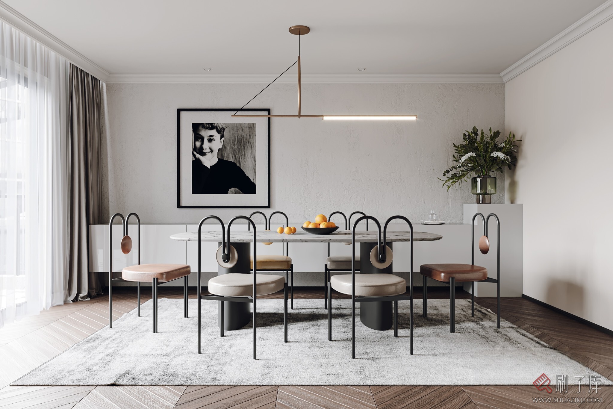 现代餐厅-刷子库