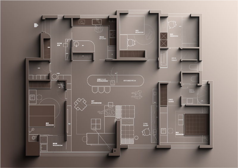 网红奶油风平面方案教程丨插件丨PSD源文件-刷子库