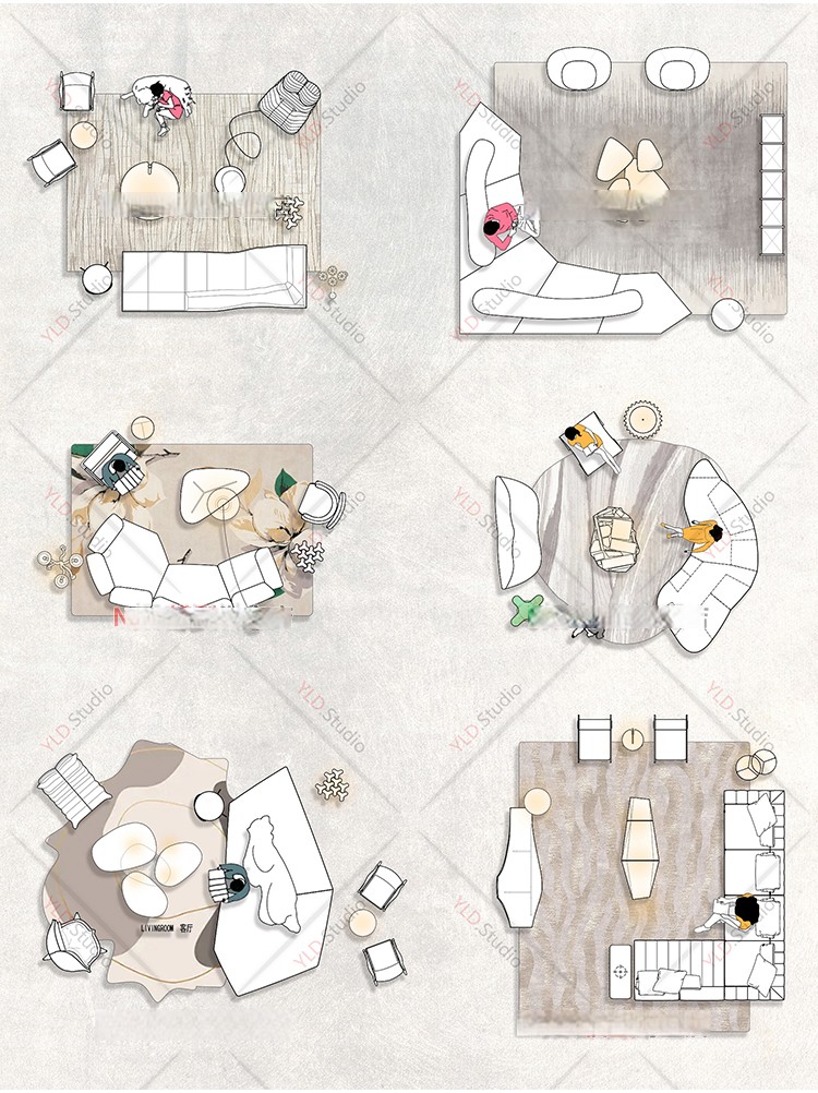 图片[3]-cad网红图库3.0图块模块室内极简意大利风格家具沙发组合桌椅-刷子库