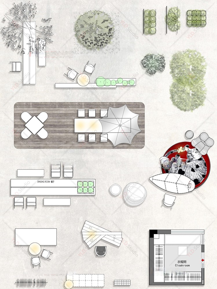 图片[4]-cad网红图库3.0图块模块室内极简意大利风格家具沙发组合桌椅-刷子库