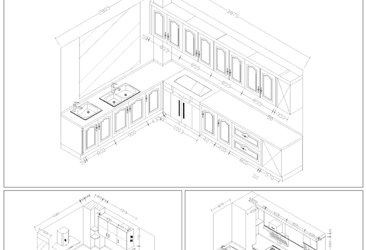 图片[24]-家装衣柜酒橱柜子榻榻米书柜鞋柜家具CAD图库平立面施工图纸设计-刷子库