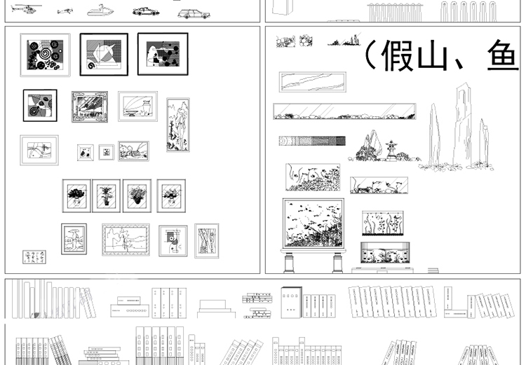 图片[38]-家装衣柜酒橱柜子榻榻米书柜鞋柜家具CAD图库平立面施工图纸设计-刷子库