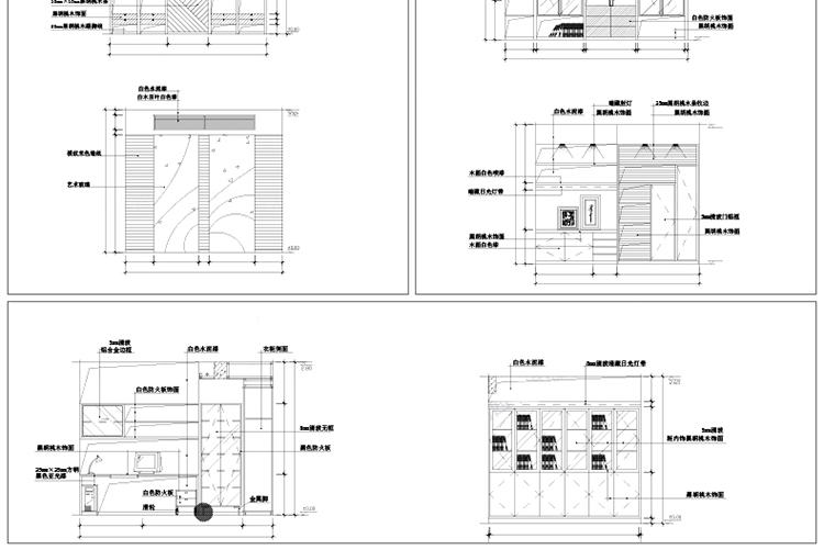 图片[36]-家装衣柜酒橱柜子榻榻米书柜鞋柜家具CAD图库平立面施工图纸设计-刷子库
