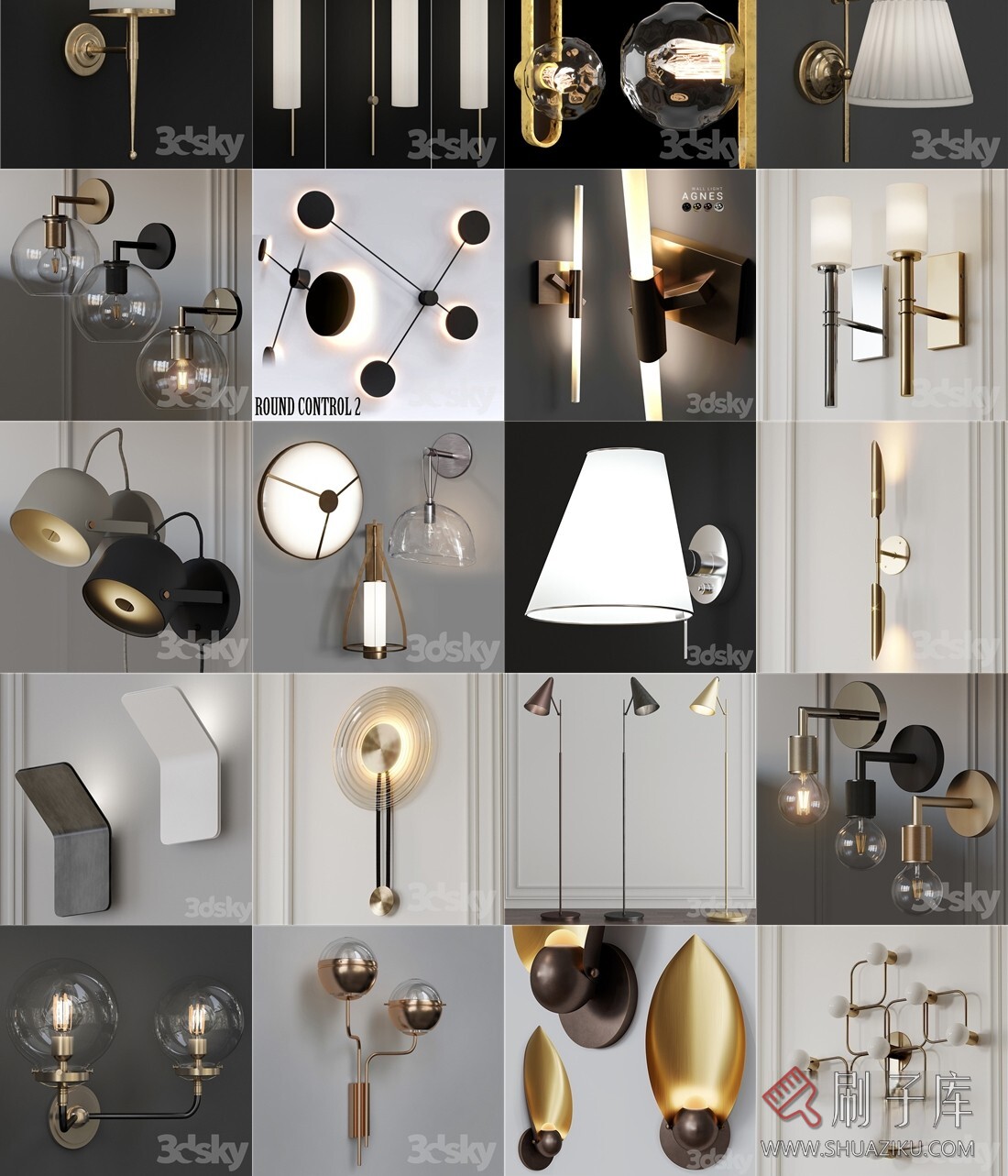 图片[6]-140个3DSKY壁灯台灯装饰灯模型-刷子库