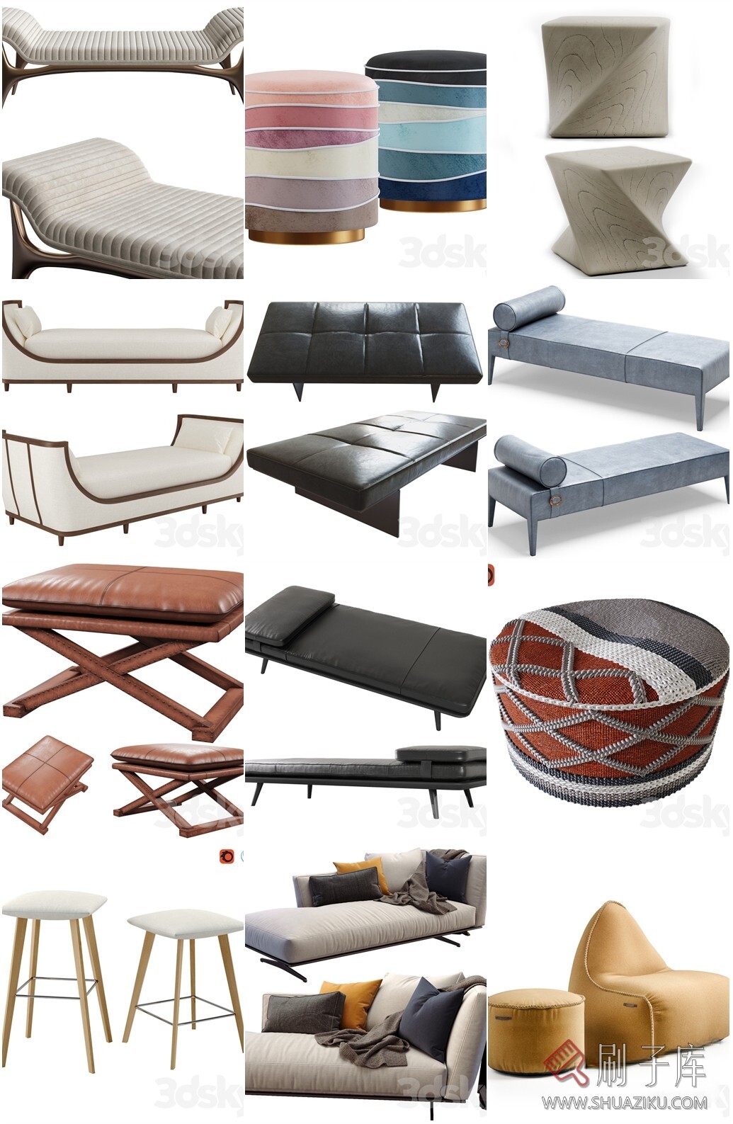 图片[5]-39个凳子模型3dsky&桌椅类-刷子库