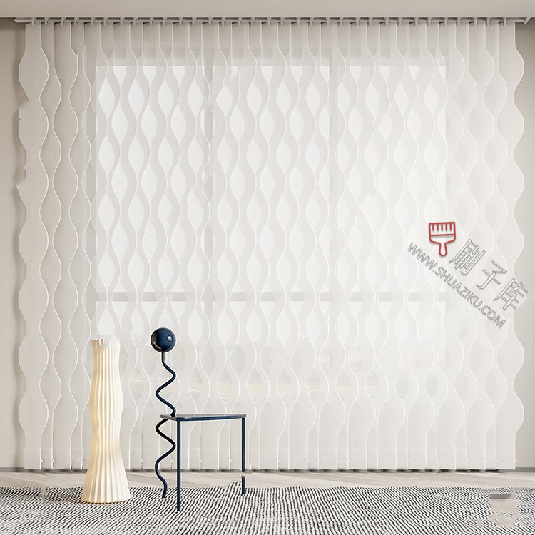 图片[4]-软装窗帘纱帘帷幔遮光拉帘SU模型草图大师-刷子库