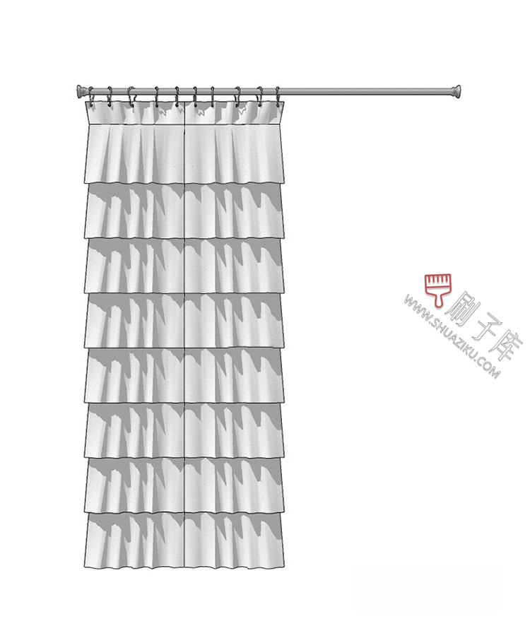 图片[31]-软装窗帘纱帘帷幔遮光拉帘SU模型草图大师-刷子库