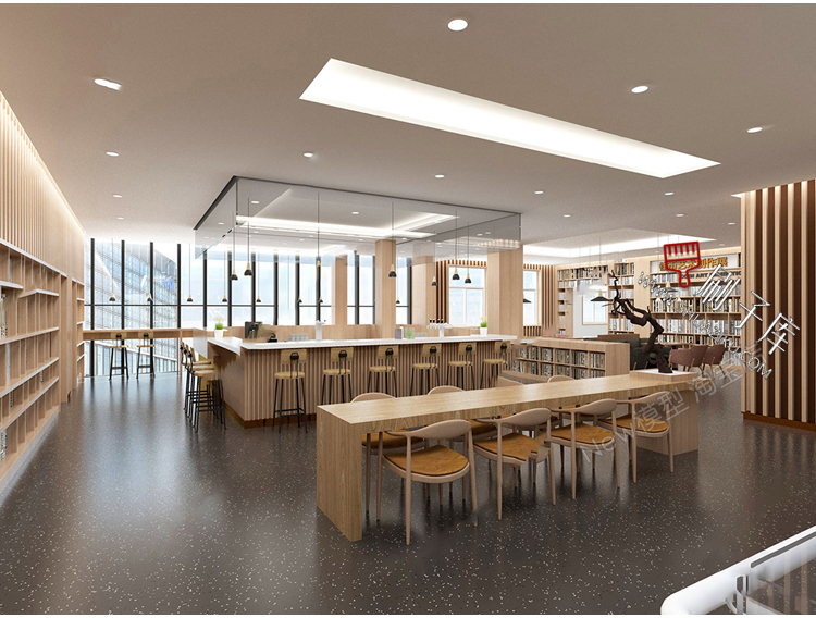 图片[16]-书吧SU模型工业风书咖图书馆室内设计草图大师书店CAD施工图素材-刷子库