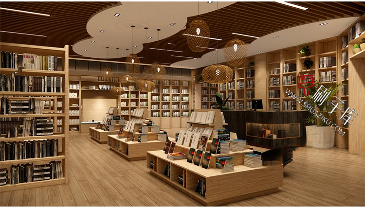 图片[27]-书吧SU模型工业风书咖图书馆室内设计草图大师书店CAD施工图素材-刷子库