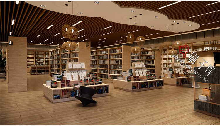 图片[26]-书吧SU模型工业风书咖图书馆室内设计草图大师书店CAD施工图素材-刷子库