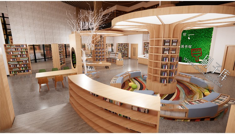 图片[34]-书吧SU模型工业风书咖图书馆室内设计草图大师书店CAD施工图素材-刷子库
