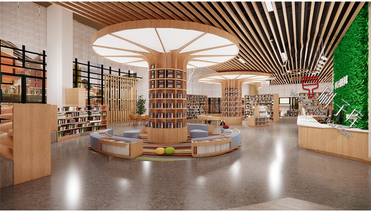 图片[37]-书吧SU模型工业风书咖图书馆室内设计草图大师书店CAD施工图素材-刷子库