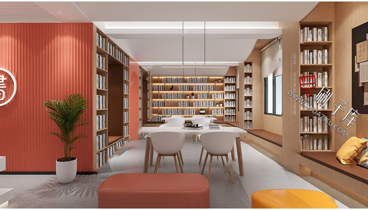 图片[43]-书吧SU模型工业风书咖图书馆室内设计草图大师书店CAD施工图素材-刷子库