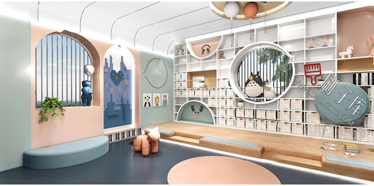 图片[42]-书吧SU模型工业风书咖图书馆室内设计草图大师书店CAD施工图素材-刷子库