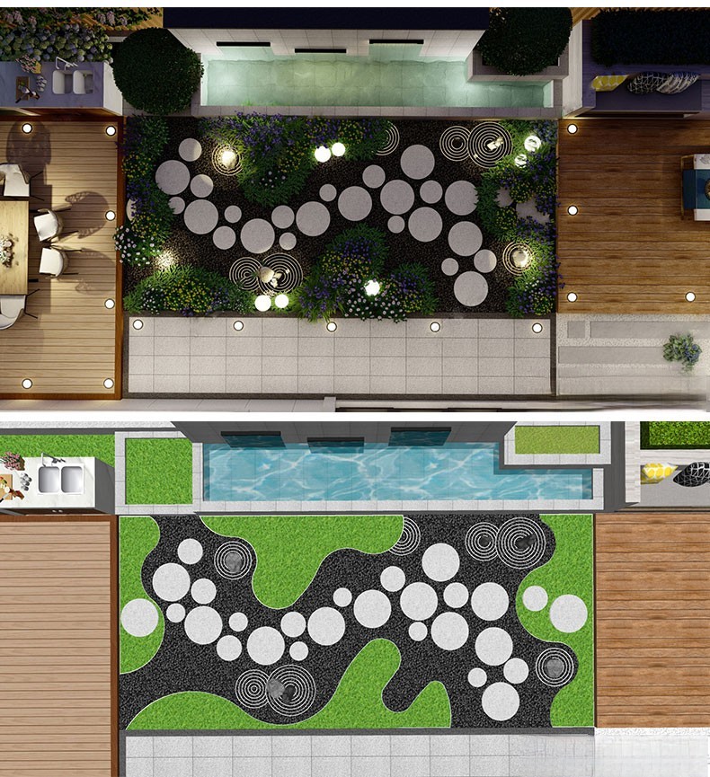 图片[9]-新中式日式欧式别墅室外庭院露台屋顶花园空中会所景观SU模型素材-刷子库