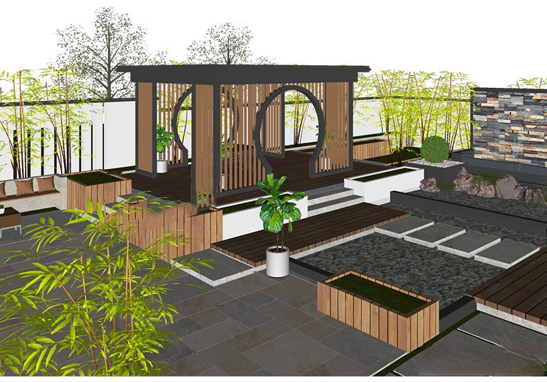 图片[47]-新中式日式欧式别墅室外庭院露台屋顶花园空中会所景观SU模型素材-刷子库