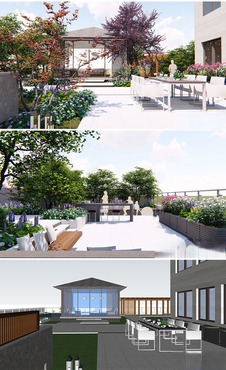 图片[51]-新中式日式欧式别墅室外庭院露台屋顶花园空中会所景观SU模型素材-刷子库