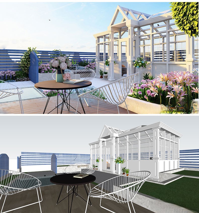 图片[54]-新中式日式欧式别墅室外庭院露台屋顶花园空中会所景观SU模型素材-刷子库