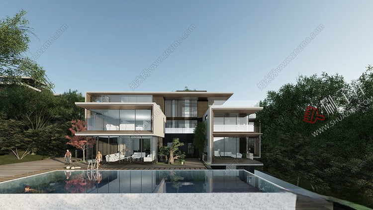 图片[17]-独栋别墅建筑SU模型CAD施工图配套度假村外观民宿自建房草图大师-刷子库