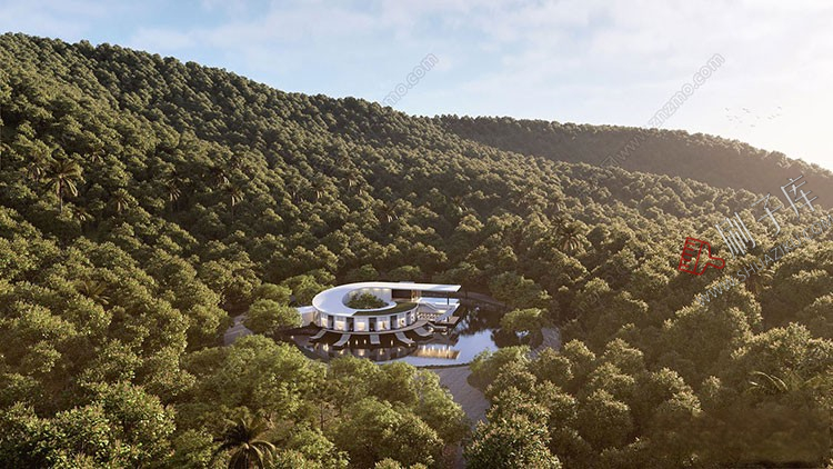 图片[6]-草图大师民宿度假村酒店中式现代别墅客栈旅游创意外观建筑SU模型-刷子库