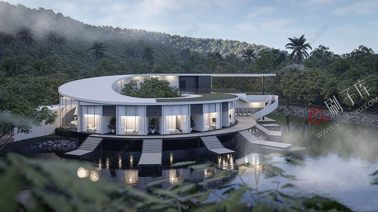 图片[8]-草图大师民宿度假村酒店中式现代别墅客栈旅游创意外观建筑SU模型-刷子库