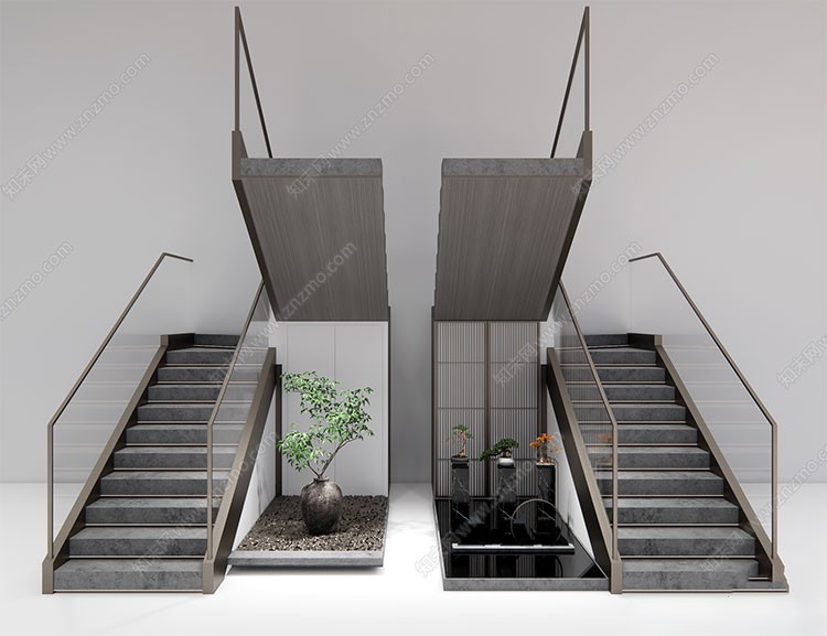 图片[9]-旋转楼梯SU模型库室内铁艺楼梯中式欧式现代螺旋扶梯扶手草图大师-刷子库