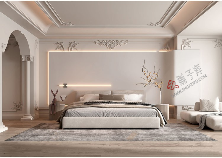 图片[3]-草图大师家装奢华豪华法式风格家居餐厅客厅卧室设计SU模型素材库-刷子库