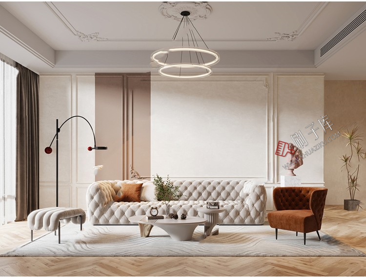 图片[8]-草图大师家装奢华豪华法式风格家居餐厅客厅卧室设计SU模型素材库-刷子库