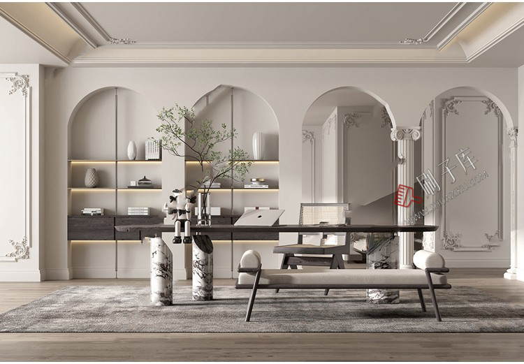 图片[11]-草图大师家装奢华豪华法式风格家居餐厅客厅卧室设计SU模型素材库-刷子库