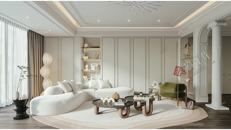 图片[12]-草图大师家装奢华豪华法式风格家居餐厅客厅卧室设计SU模型素材库-刷子库