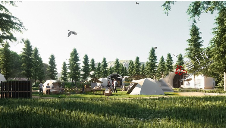 图片[3]-户外天幕露营营地野营帐篷民宿客栈酒店草图大师SU模型-刷子库