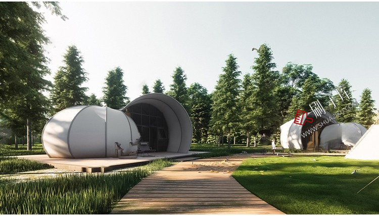 图片[2]-户外天幕露营营地野营帐篷民宿客栈酒店草图大师SU模型-刷子库