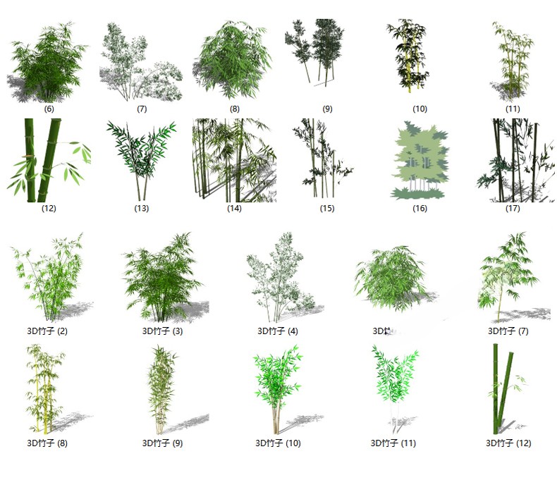图片[25]-园林景观庭院植物花草树木绿篱乔木花卉灌木丛草图大师SU模型-刷子库