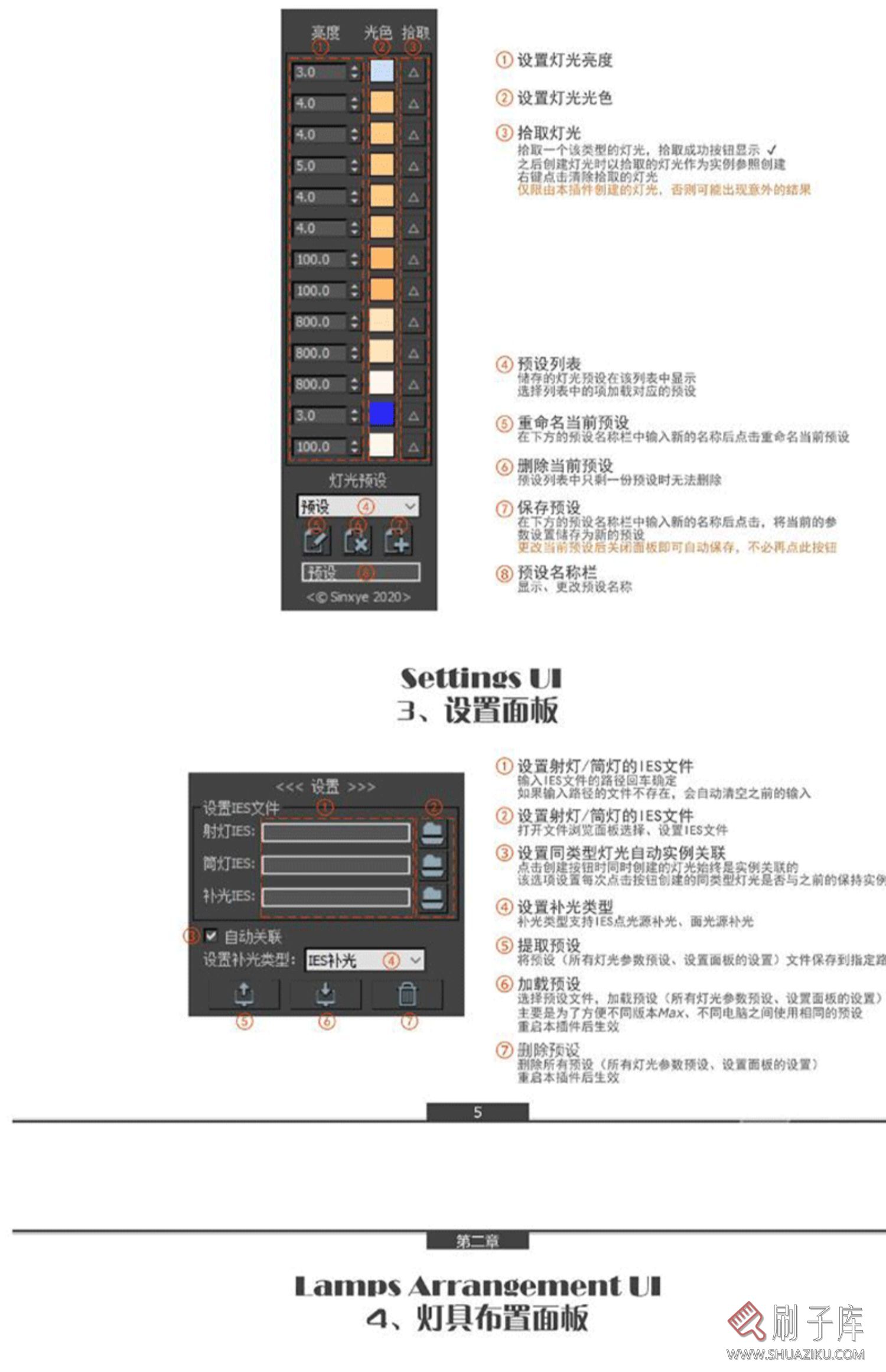 快速布光插件 3dmax一键灯光插件 QLighting升级正式版3D光源插件-8