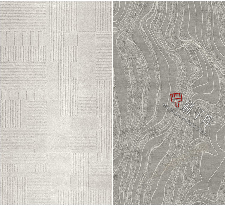 图片[2]-现代高清新中式客厅简约圆形无缝地毯毛毯材质su贴图库3dmax素材-刷子库