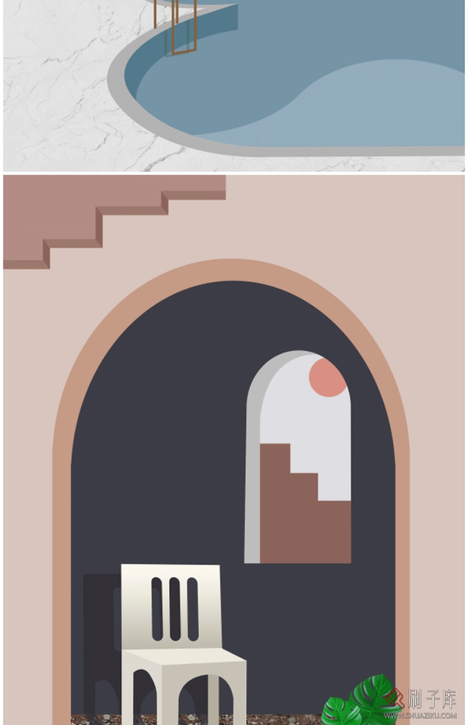 3DMAX挂画贴图 莫兰迪色调挂画贴图合集素材 现代挂画贴图素材-10