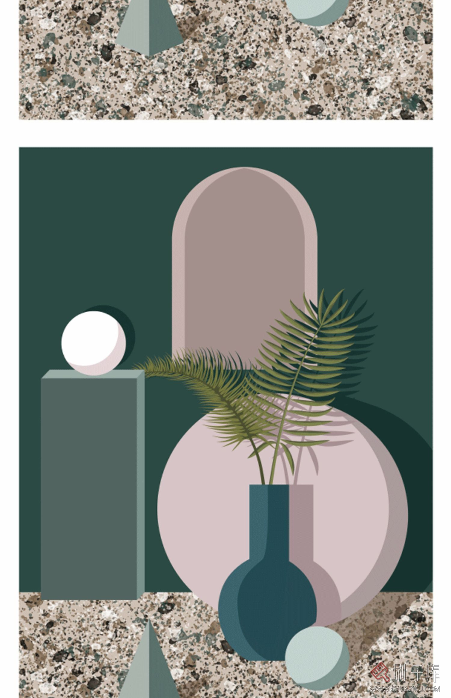 3DMAX挂画贴图 莫兰迪色调挂画贴图合集素材 现代挂画贴图素材-35