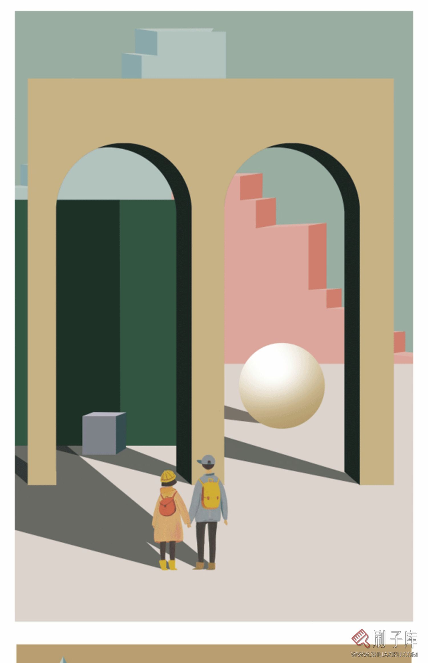 3DMAX挂画贴图 莫兰迪色调挂画贴图合集素材 现代挂画贴图素材-37