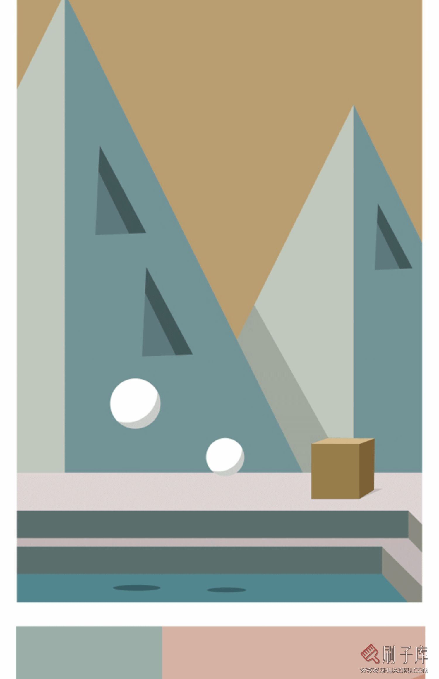 3DMAX挂画贴图 莫兰迪色调挂画贴图合集素材 现代挂画贴图素材-38