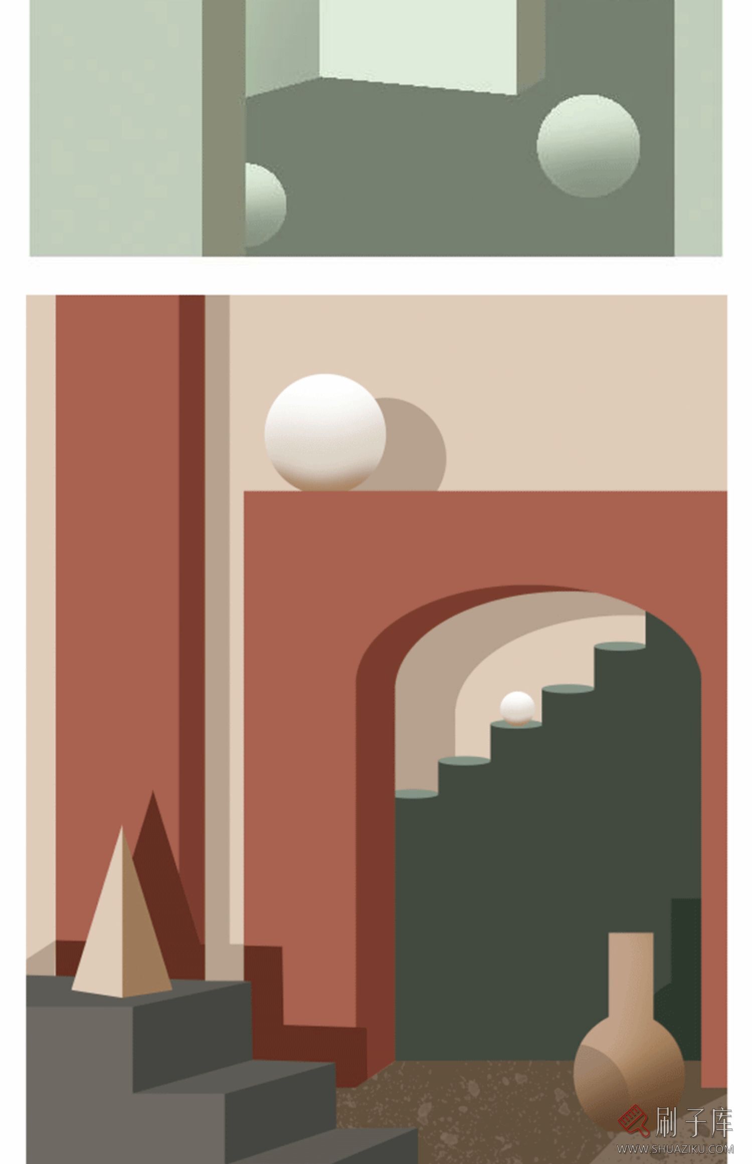 3DMAX挂画贴图 莫兰迪色调挂画贴图合集素材 现代挂画贴图素材-46