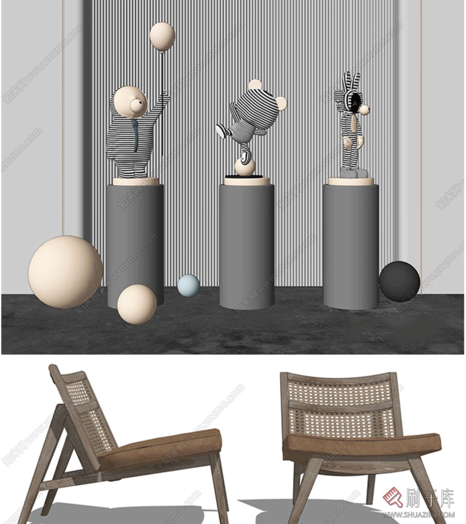 su室内设计家装单体模型库 灯具沙发柜子床桌椅 家具室内设计素材-10